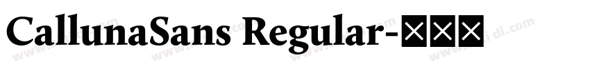 CallunaSans Regular字体转换